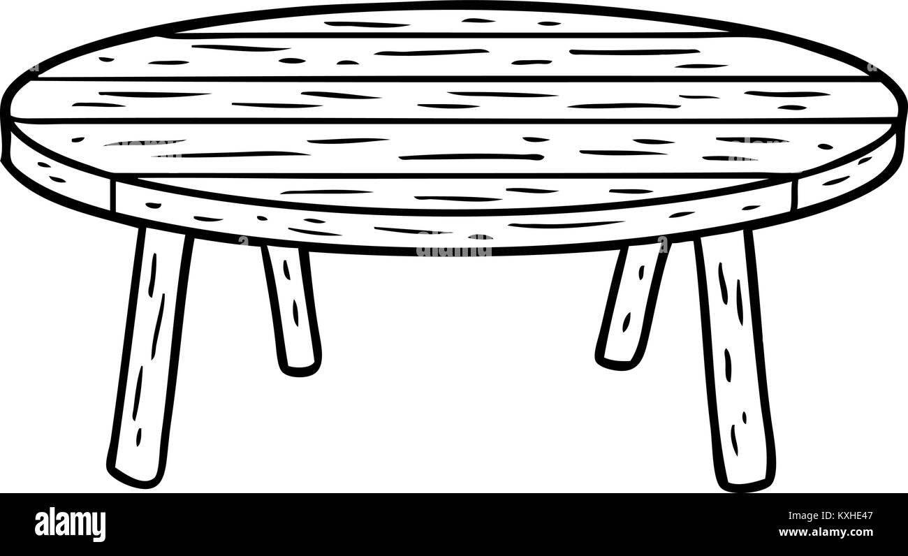 line drawing of a wooden table Stock Vector Image & Art - Alamy