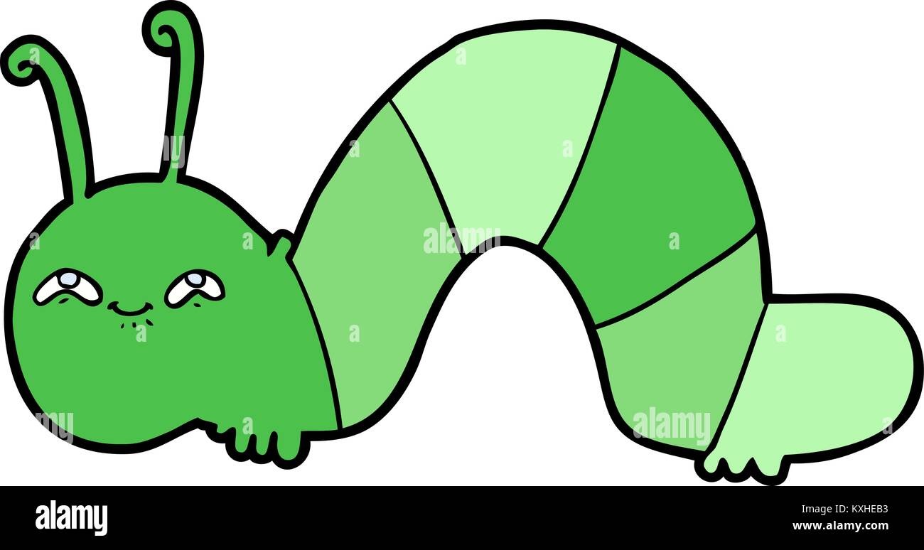 cartoon happy caterpillar Stock Vector Image & Art - Alamy