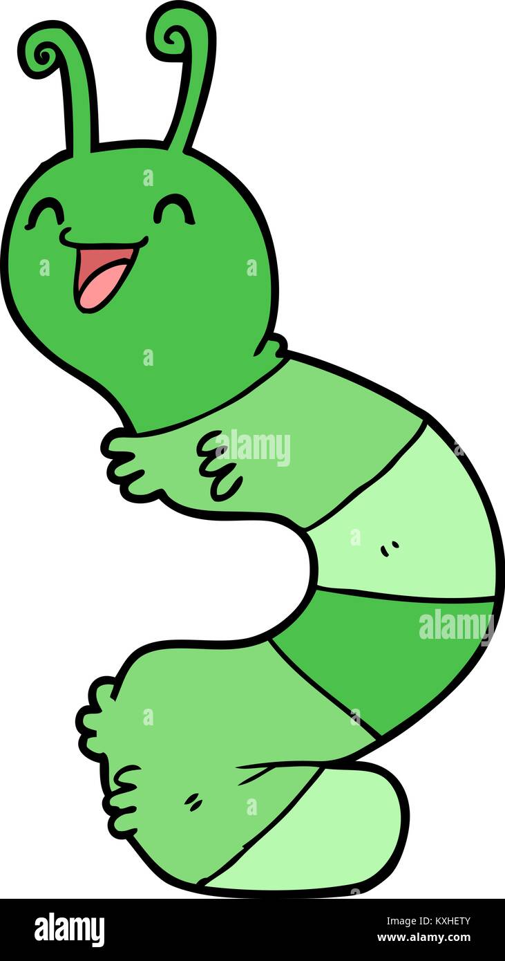 cartoon happy caterpillar Stock Vector Image & Art - Alamy