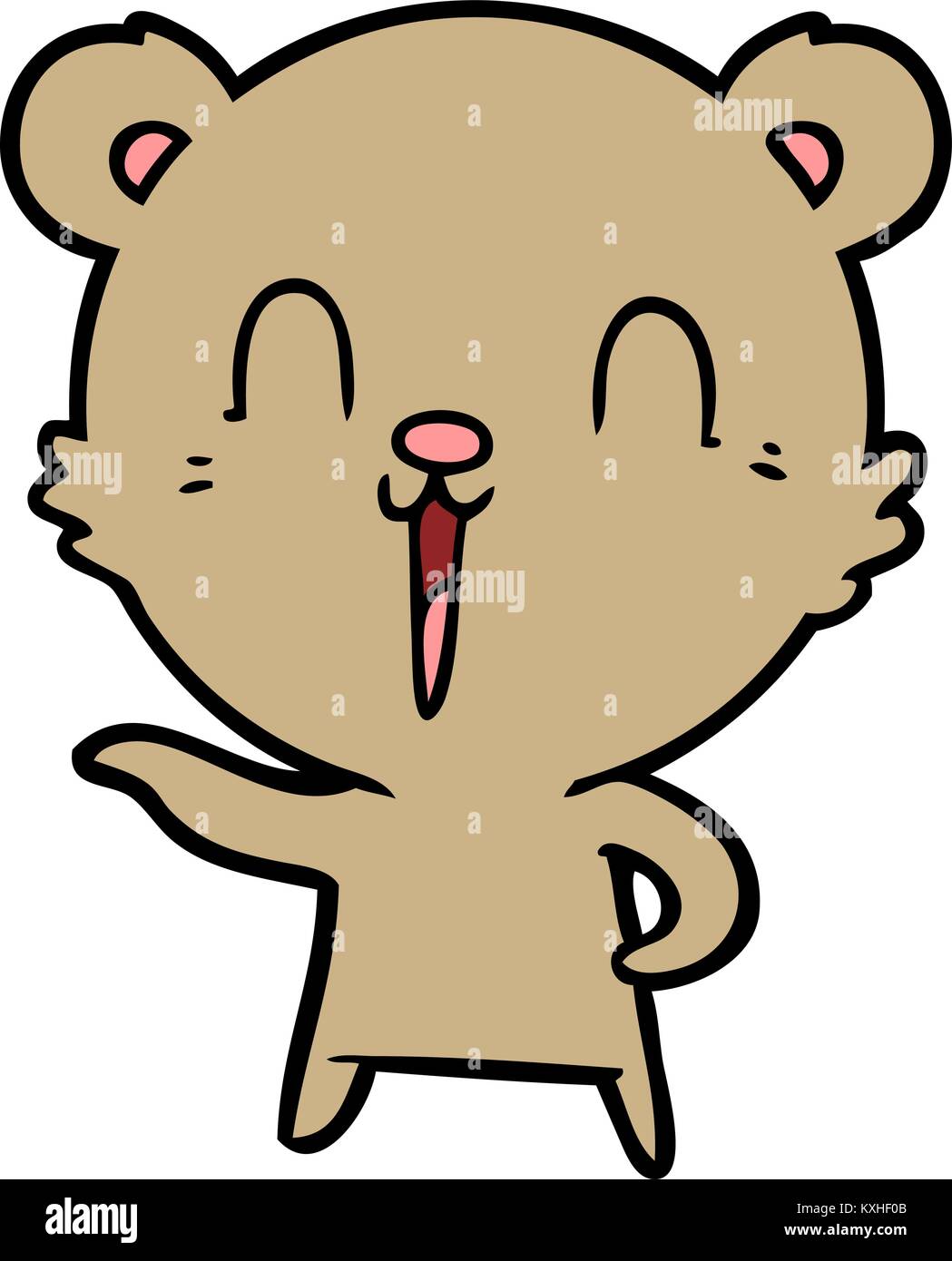happy cartoon bear Stock Vector Image & Art - Alamy
