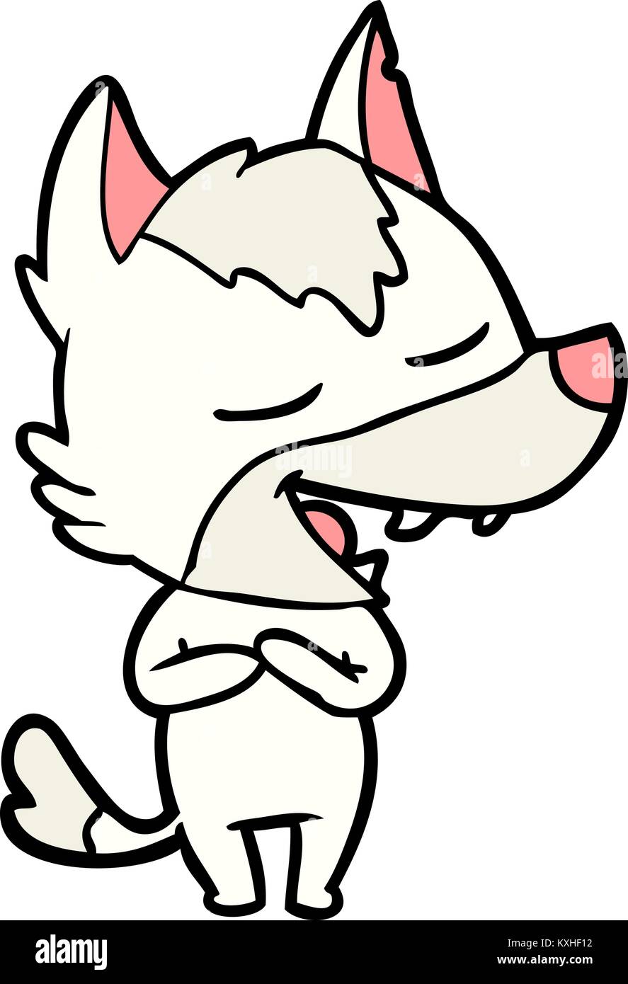 cartoon wolf laughing Stock Vector Image & Art - Alamy