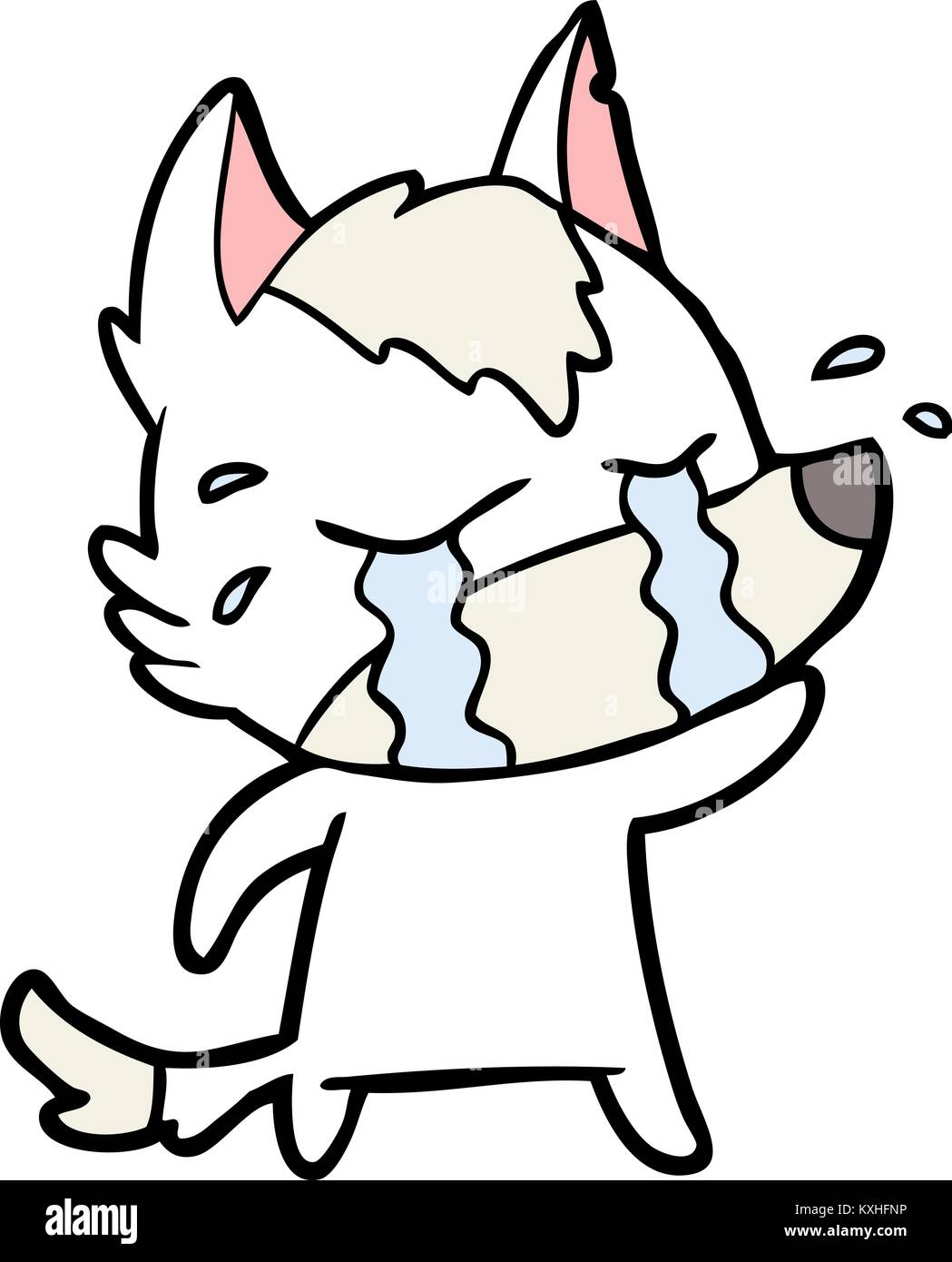 cartoon crying wolf Stock Vector Image & Art Alamy