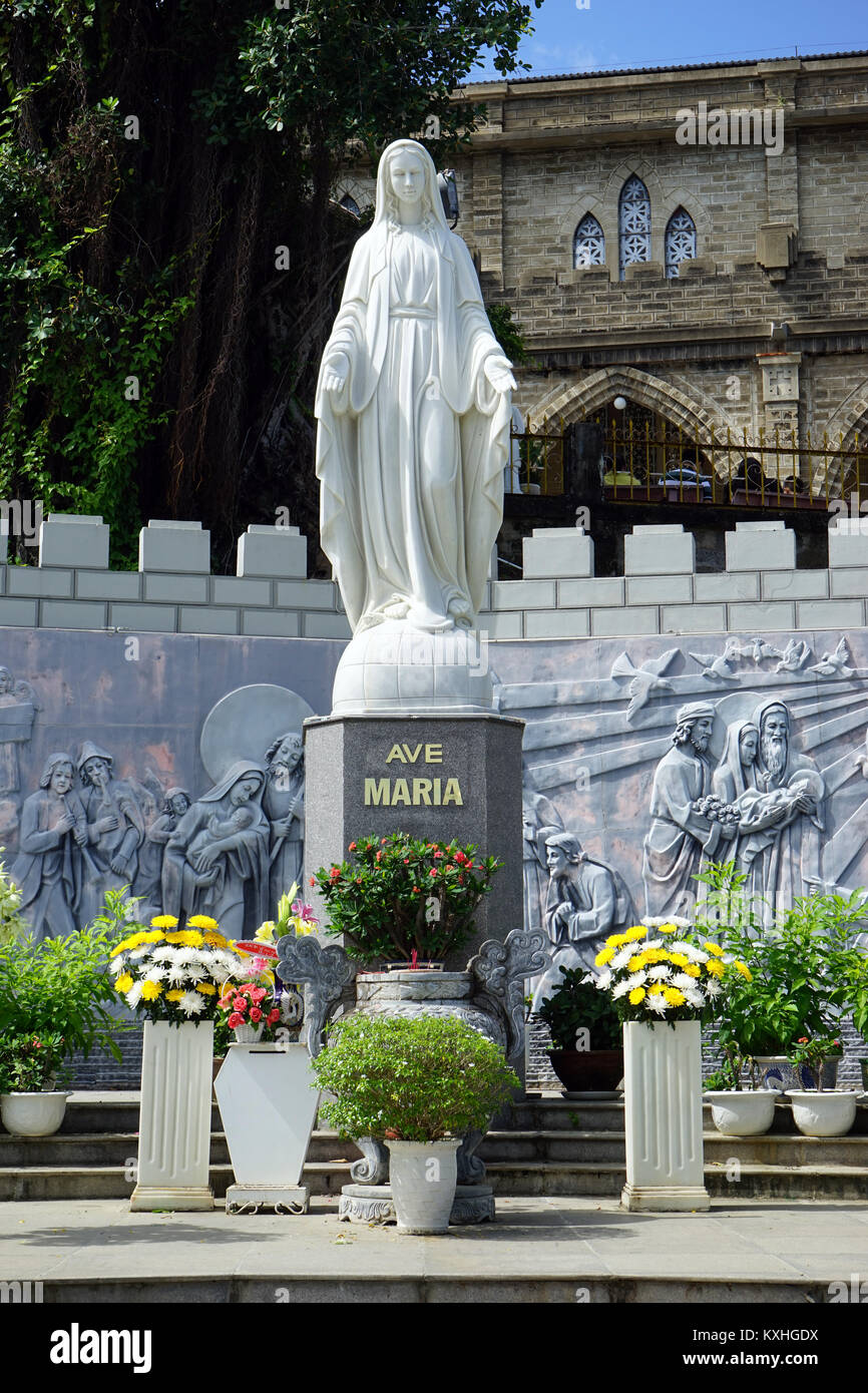 NHA TRANG, VIETNAM - CIRCA JANUARY 2017 Statue of Ave Maria near cathedral Stock Photo