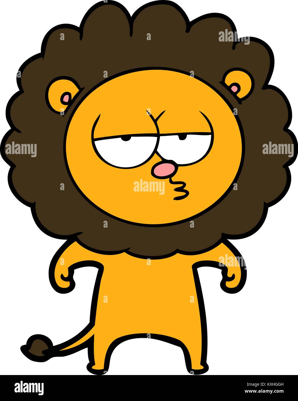 cartoon bored lion Stock Vector Image & Art - Alamy