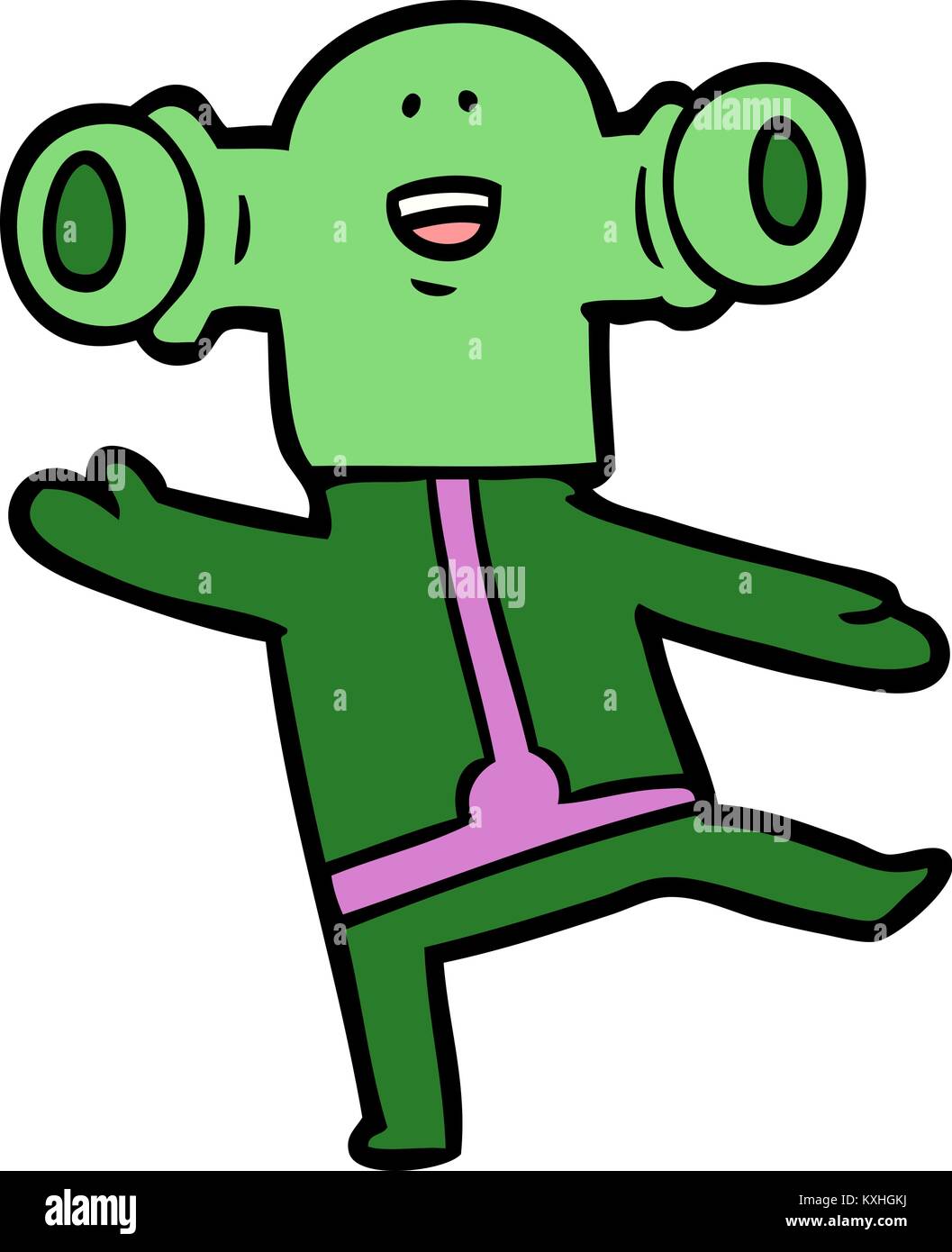 Unfriendly Alien friendly cartoon alien Stock Vector Image & Art - Alamy
