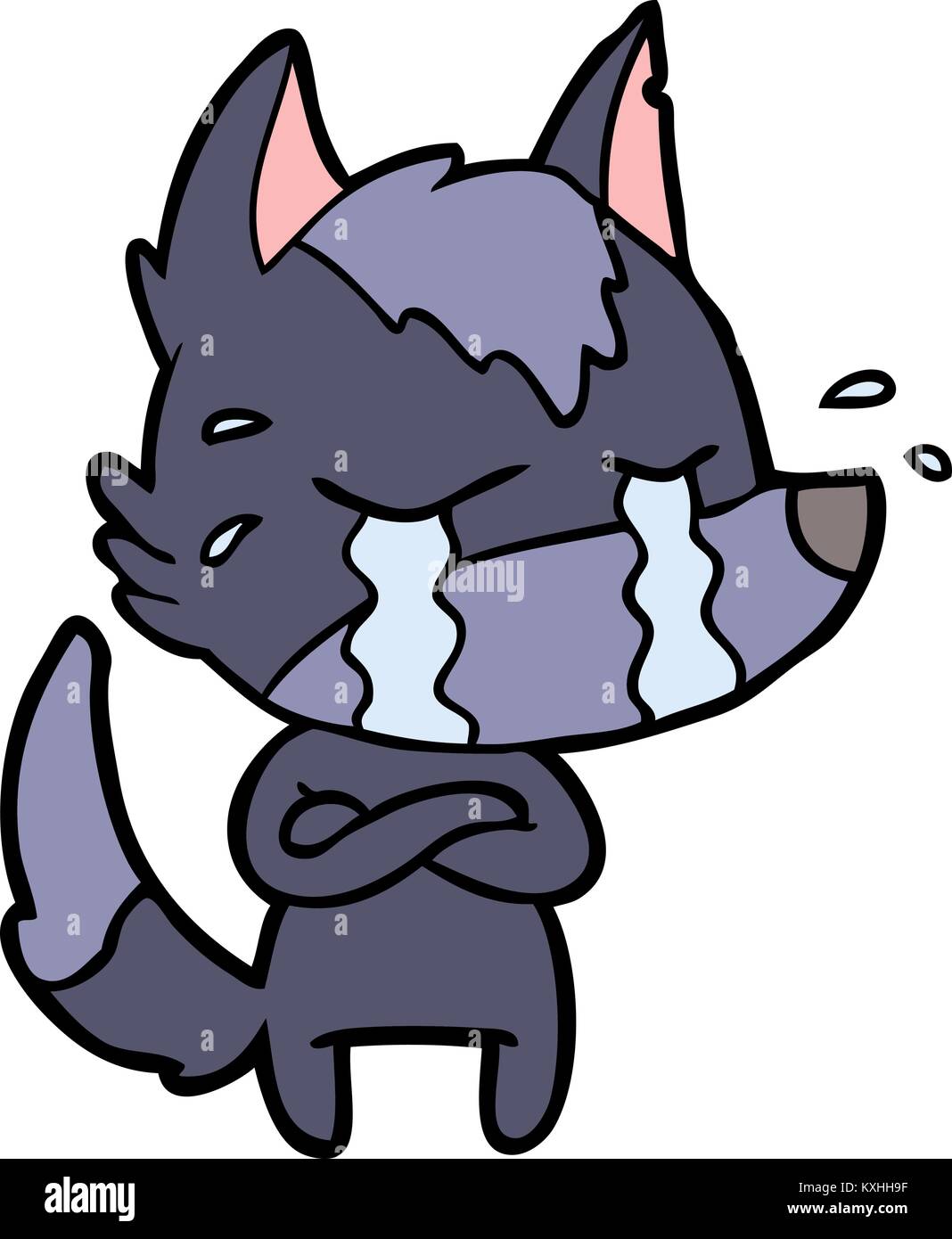 cartoon crying wolf Stock Vector Image & Art Alamy