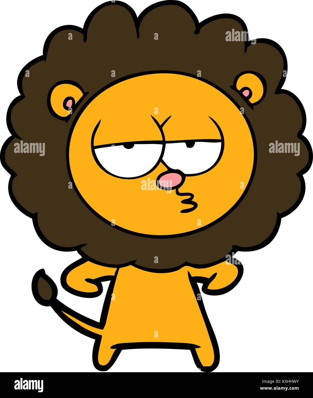 cartoon bored lion Stock Vector Image & Art - Alamy