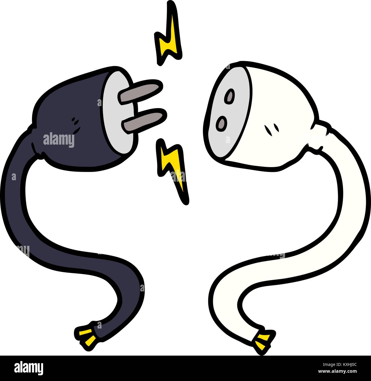 cartoon plug and socket Stock Vector Image & Art Alamy