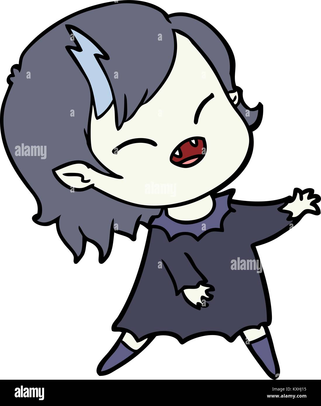 cartoon laughing vampire girl Stock Vector Image & Art - Alamy