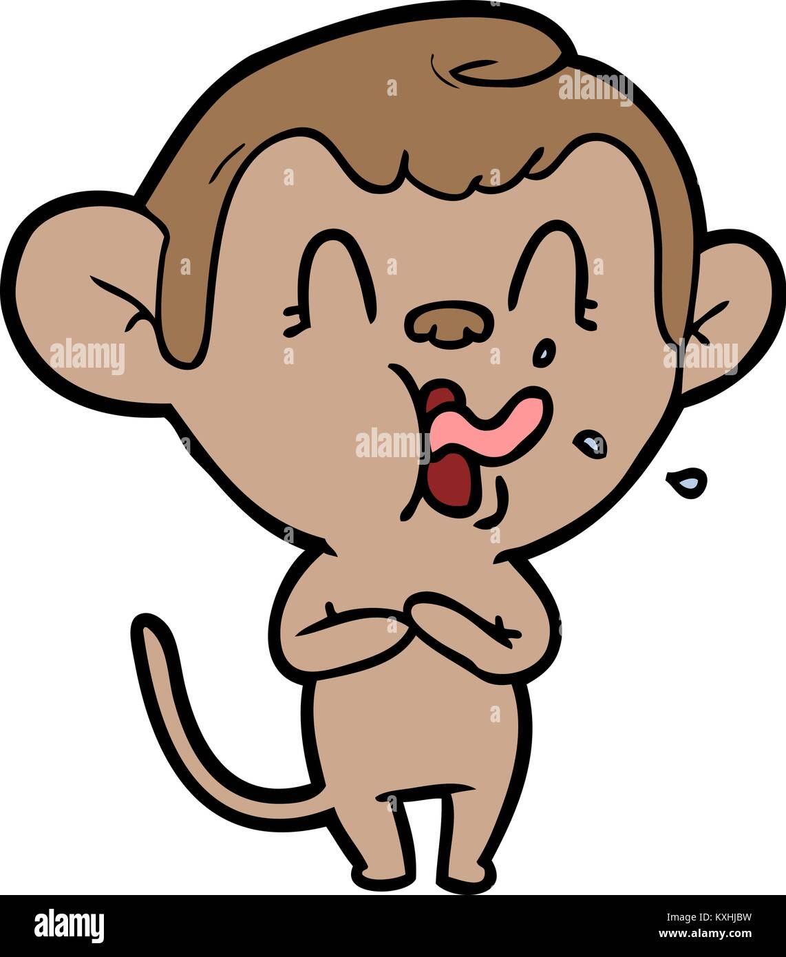 crazy cartoon monkey Stock Vector Image & Art - Alamy