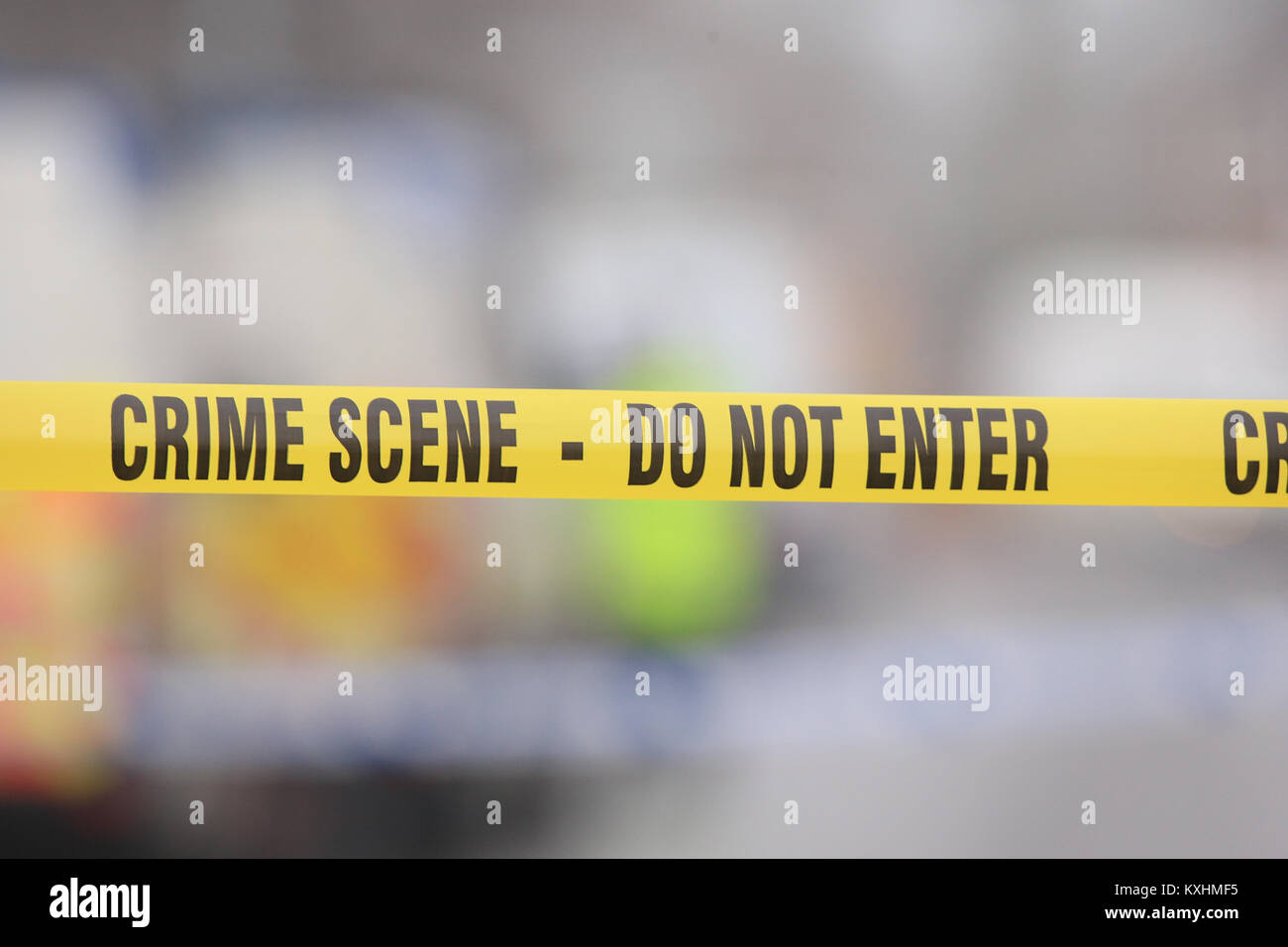 A generic stock photo of crime scene tape at a murder ...