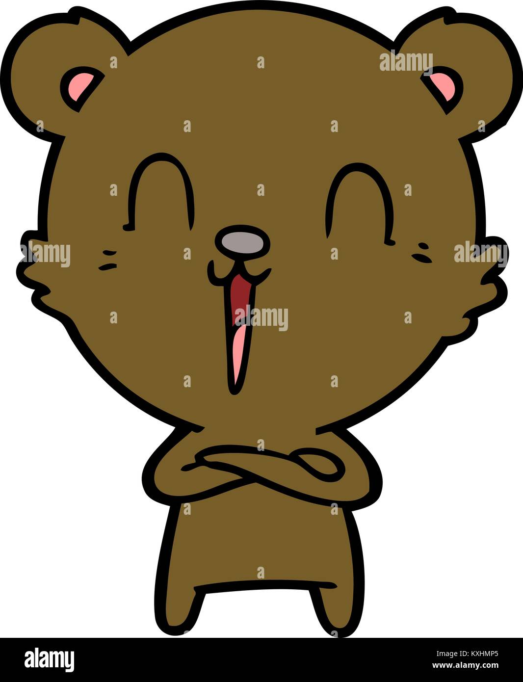 happy cartoon bear Stock Vector Image & Art - Alamy