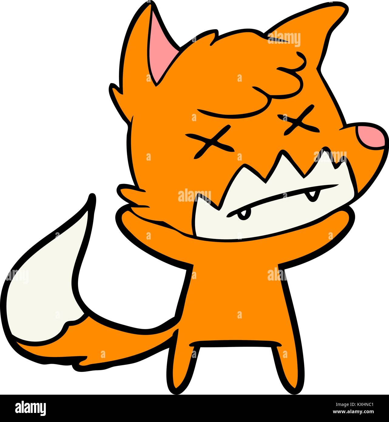 cartoon cross eyed fox Stock Vector Image & Art - Alamy