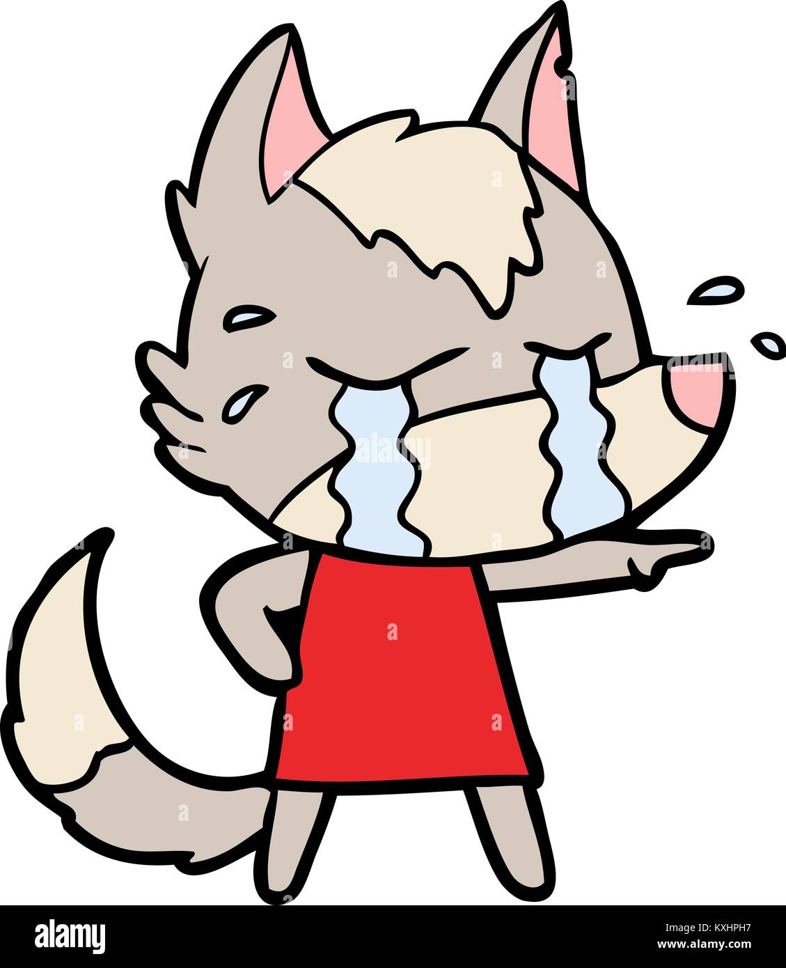 cartoon crying wolf Stock Vector Image & Art Alamy