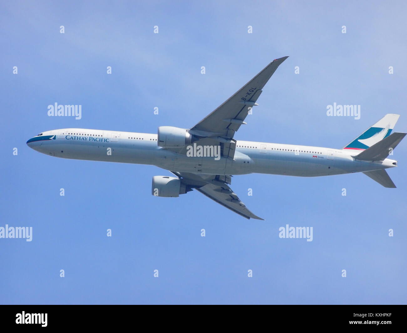 Cathay Pacific flying out of YYZ Stock Photo