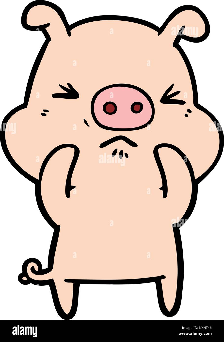 cartoon angry pig Stock Vector Image & Art - Alamy