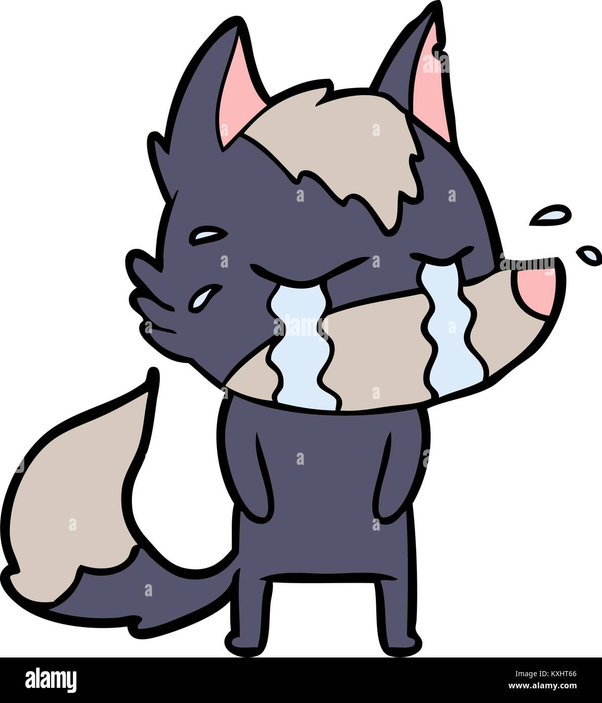 cartoon crying wolf Stock Vector Image & Art Alamy