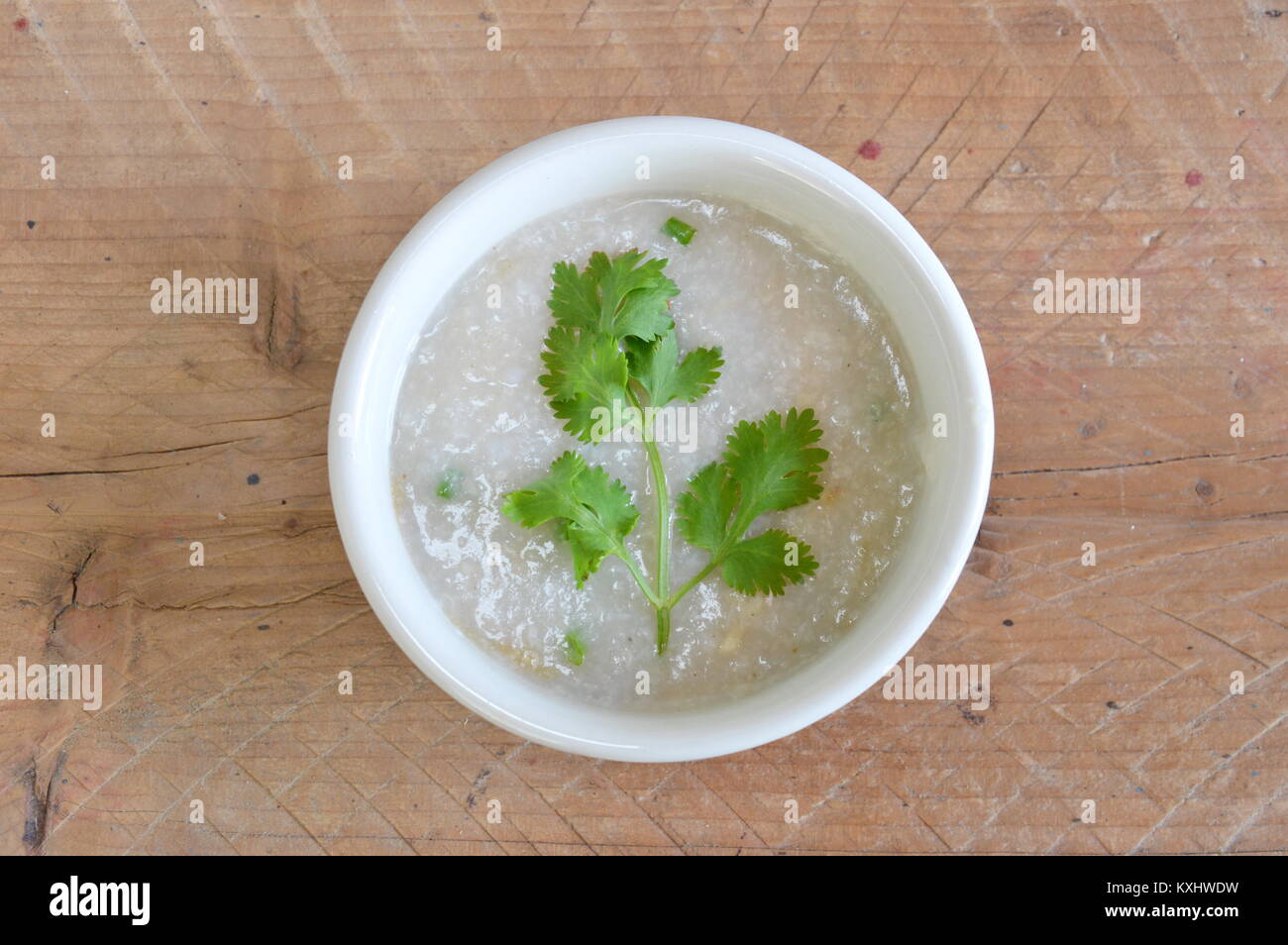parsley on boiled rice Stock Photo Alamy