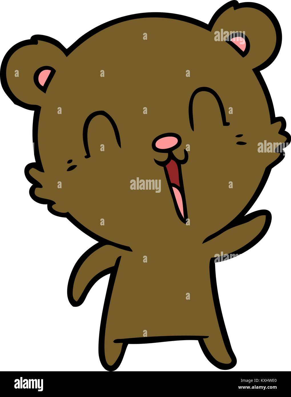 happy cartoon bear Stock Vector Image & Art - Alamy