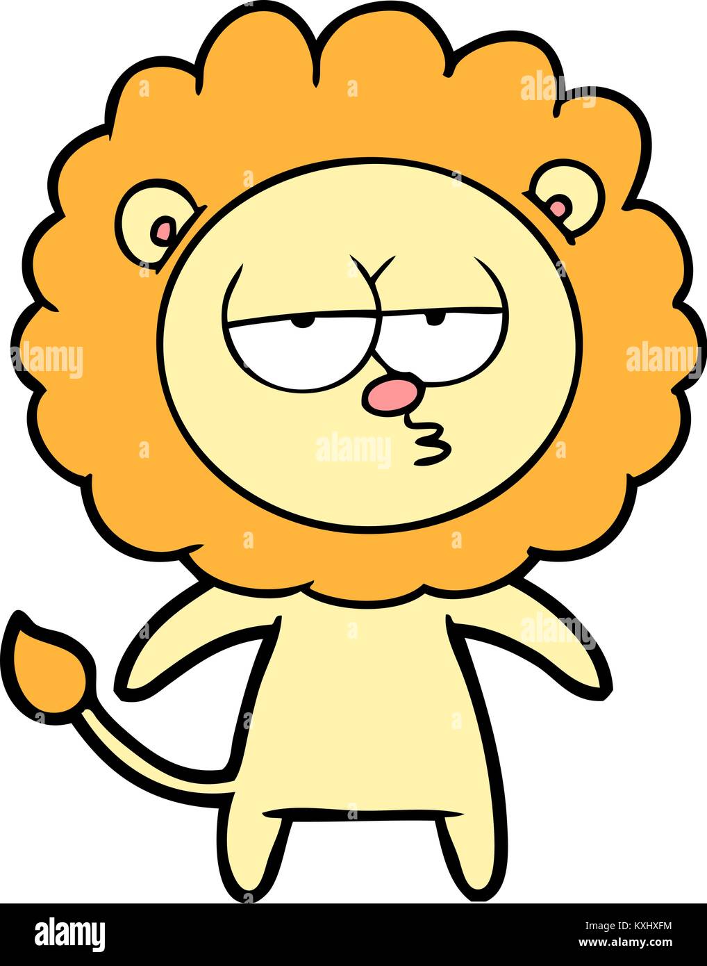 cartoon bored lion Stock Vector Image & Art - Alamy