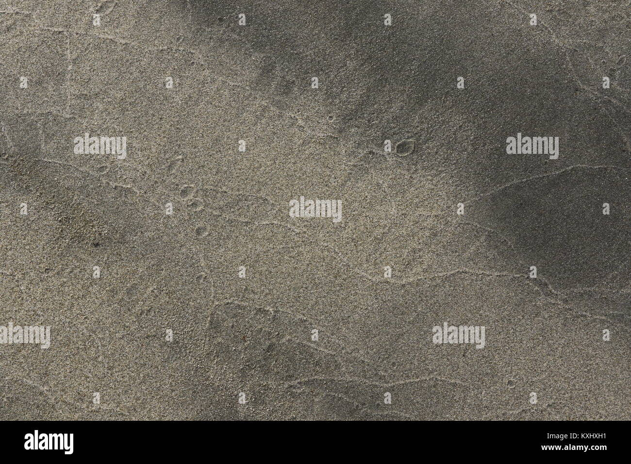 Interesting patterns in sand on a riverbed, sand Stock Photo