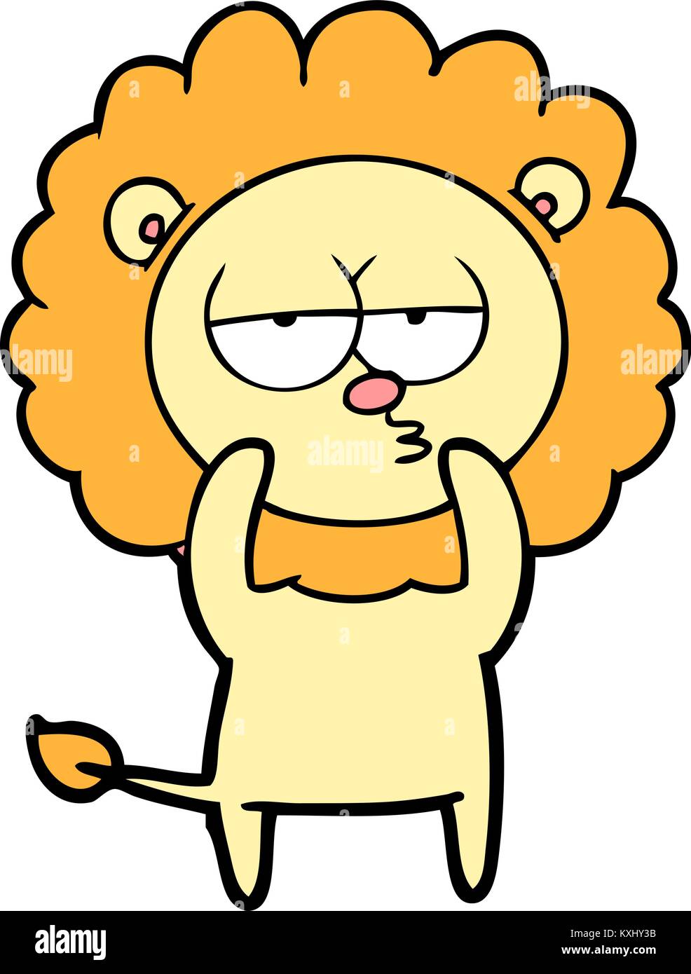 cartoon bored lion Stock Vector Image & Art - Alamy