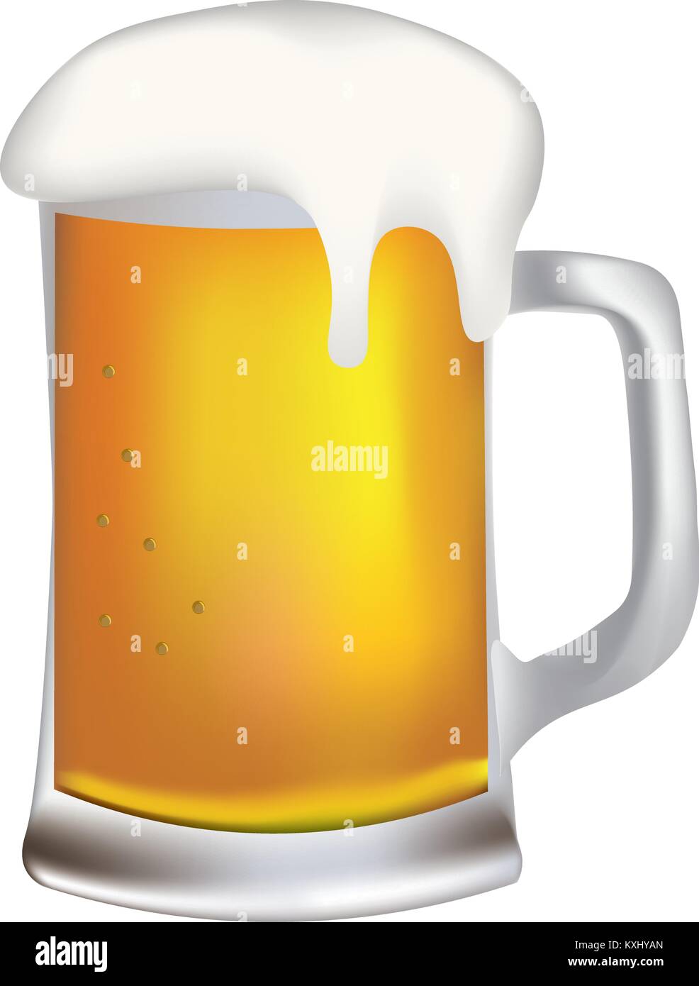 Beer mug with foam, vector Stock Vector Image & Art Alamy