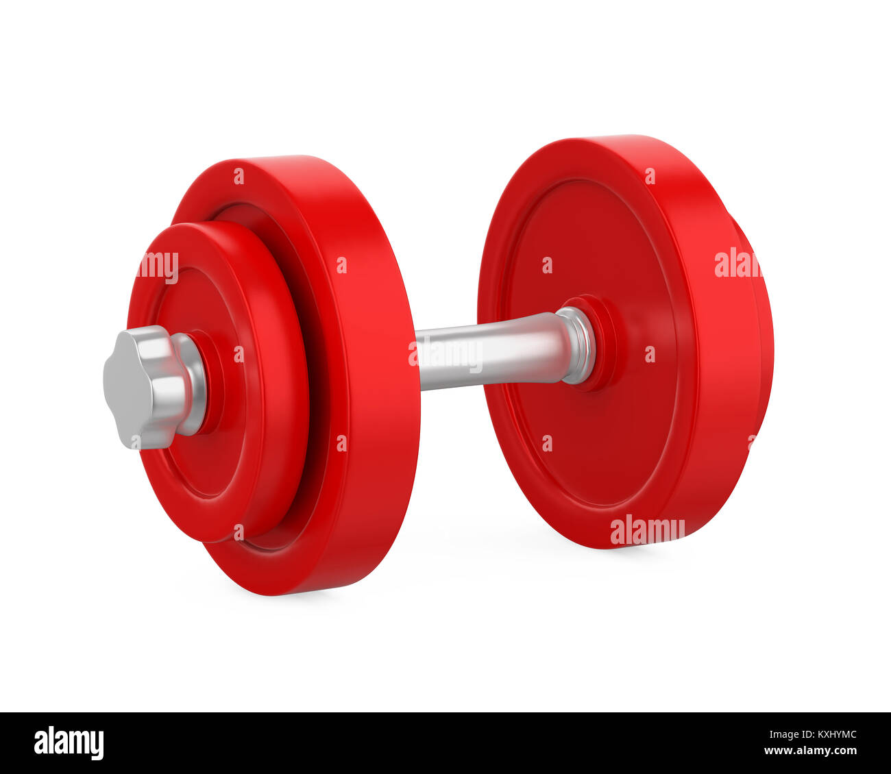 Metal Dumbbell Isolated Stock Photo - Alamy
