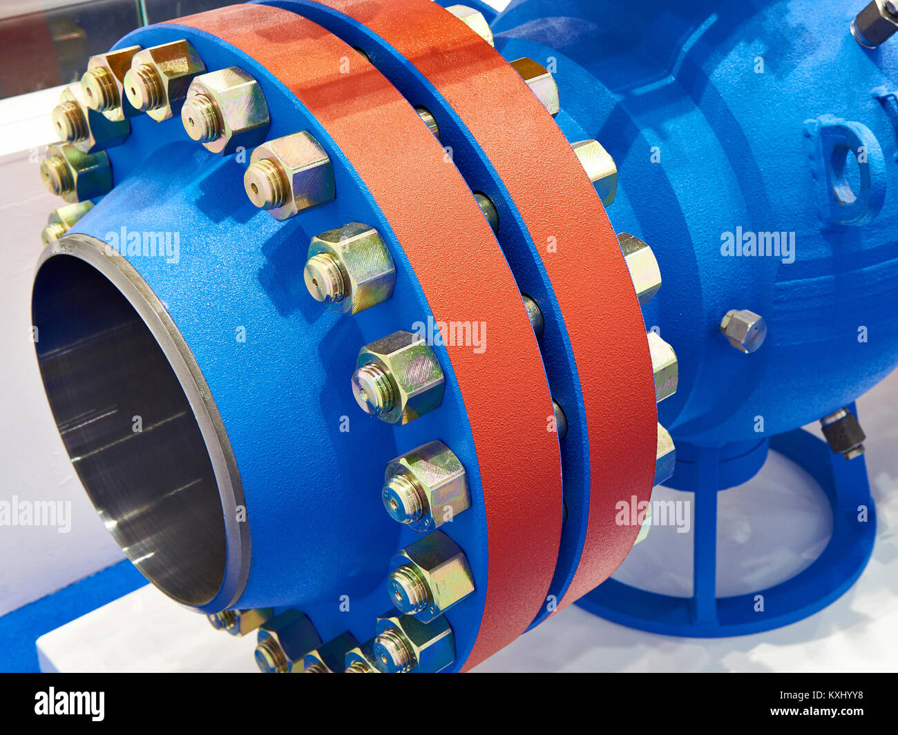 Ball valve for oil and gas industry at the exhibition Stock Photo Alamy