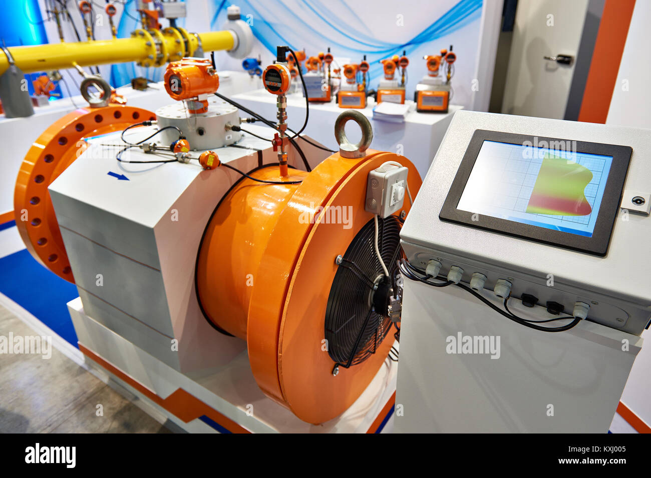 Ultrasonic gas flow meter with monitor control panel Stock Photo Alamy