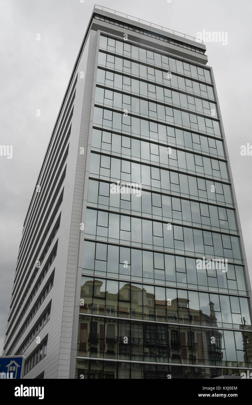 Close-up of the Albia Building in Bilbao Stock Photo