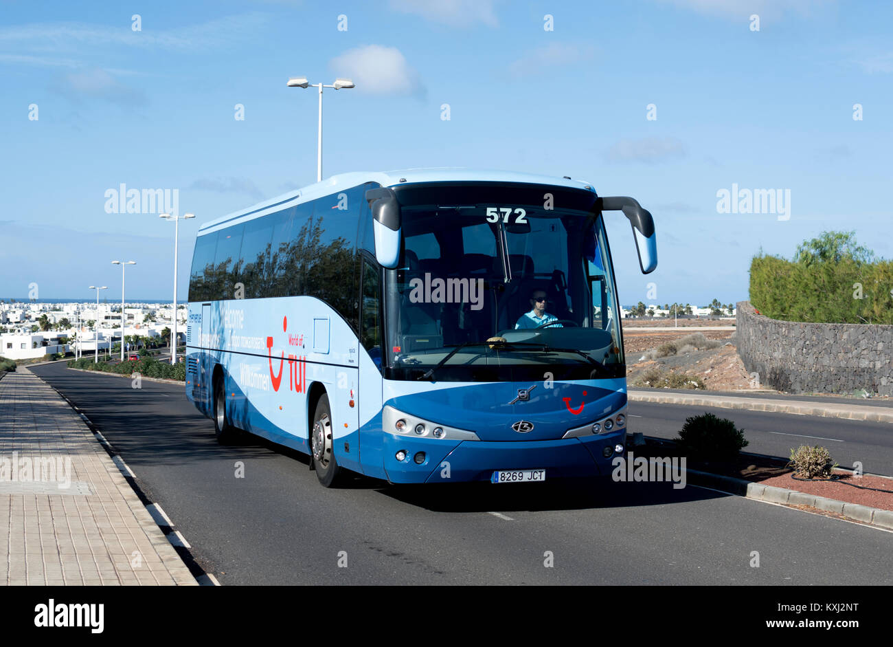 A Tui Coach Near Playa Blanca Lanzarote Canary Islands