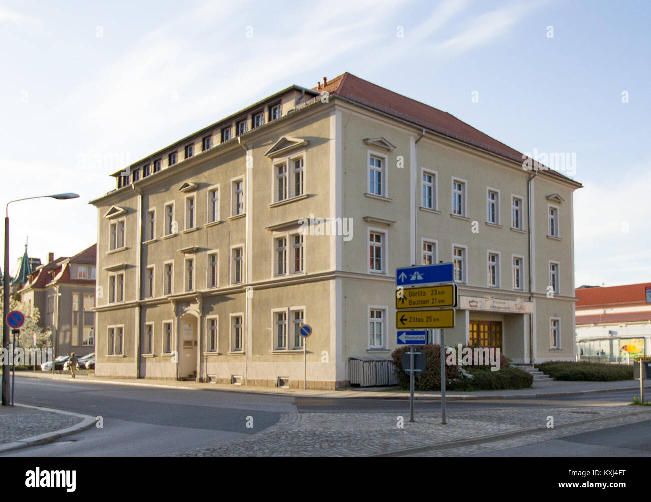 AugustBebelStraße 2, Löbau Stock Photo Alamy