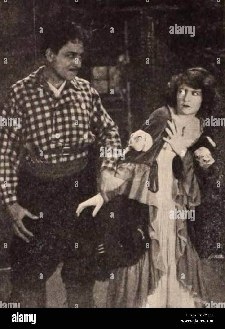 A 1921 film titled 'Big Game,' focusing on a wildlife adventure, capturing the tension and excitement of big game hunting. Stock Photo