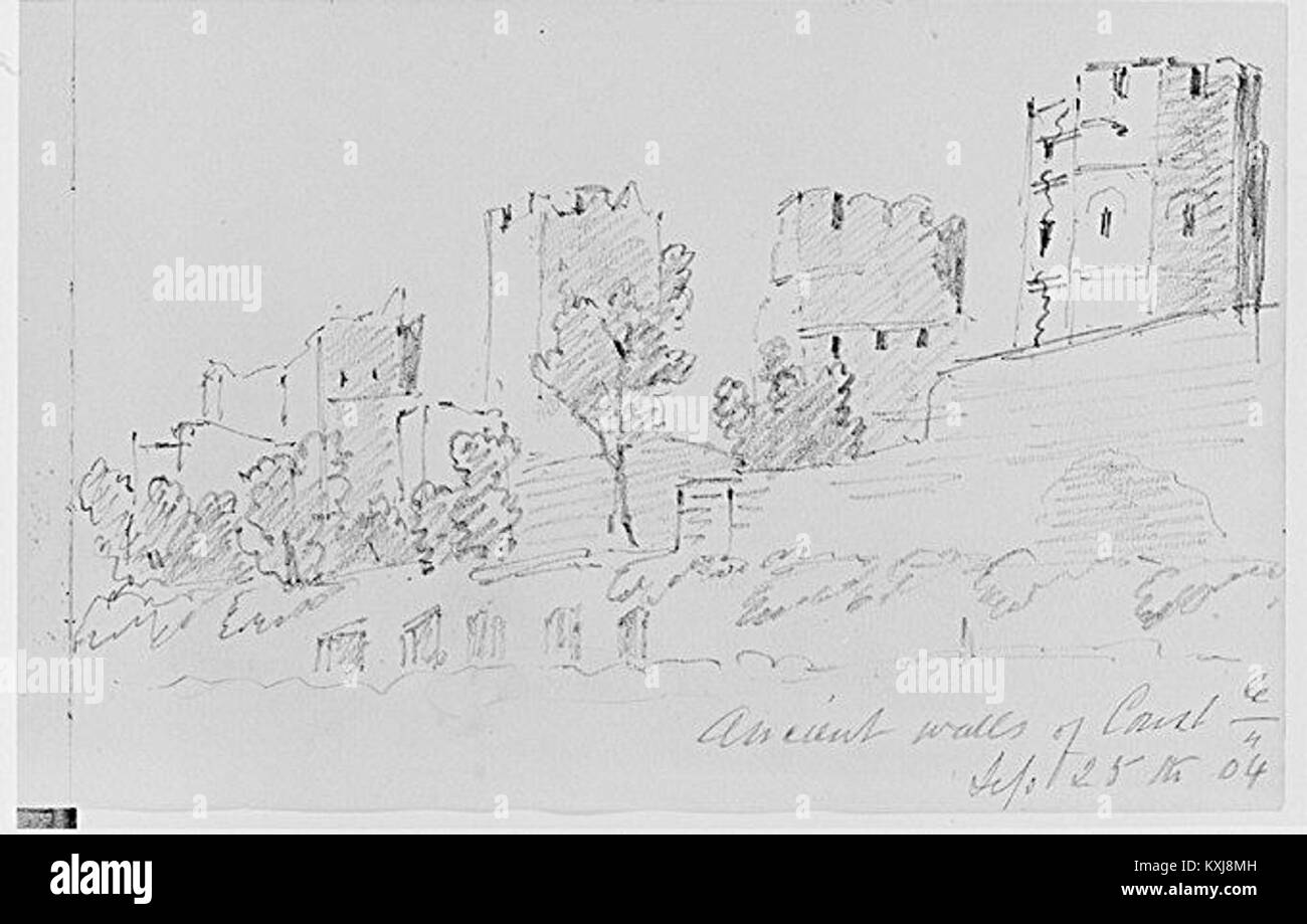 Ancient Walls, 1904 (from Sketchbook) MET 263758 Stock Photo