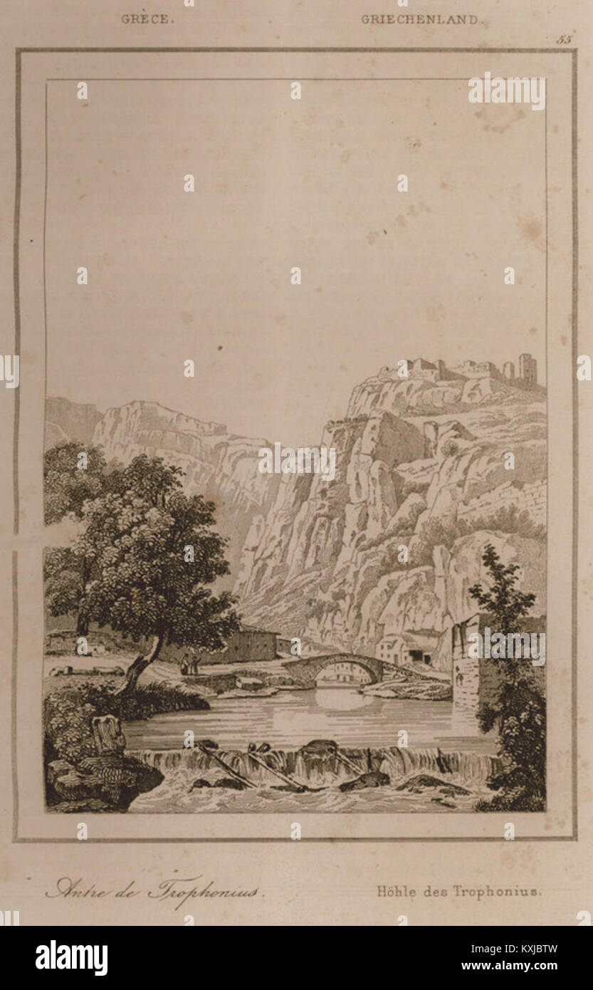 François Pouqueville's 1835 book 'Antre de Trophonius' studies the Cave ...