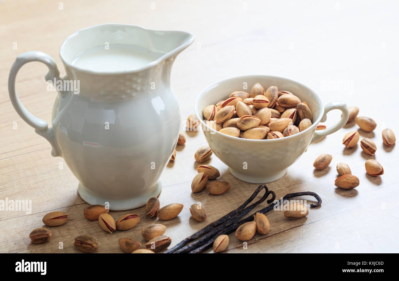 Milk made from pistachios Stock Photo Alamy