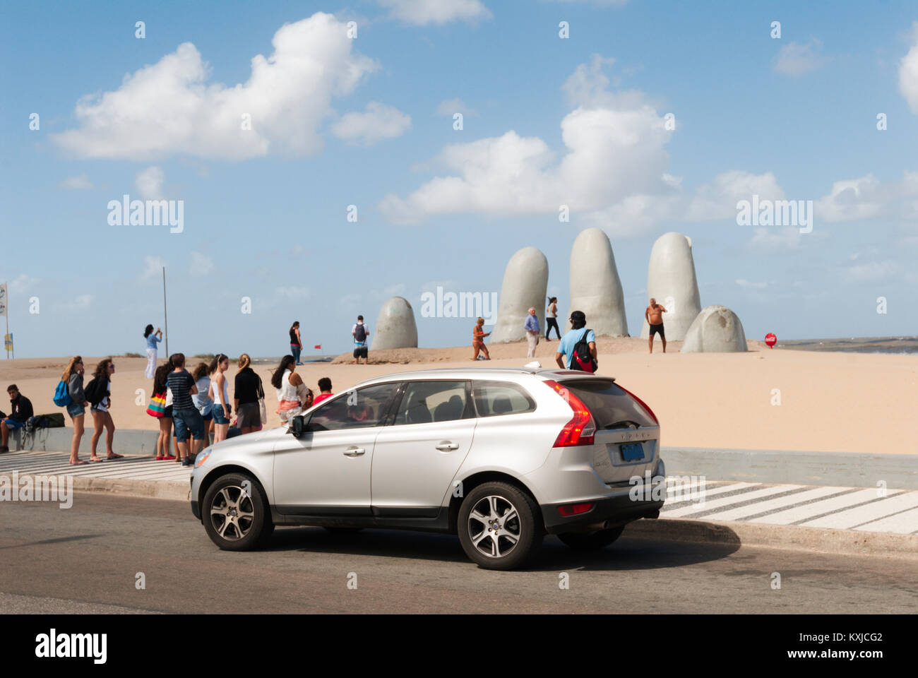 The Hand Sculpture, Punta del Este, Uruguay Stock Photo