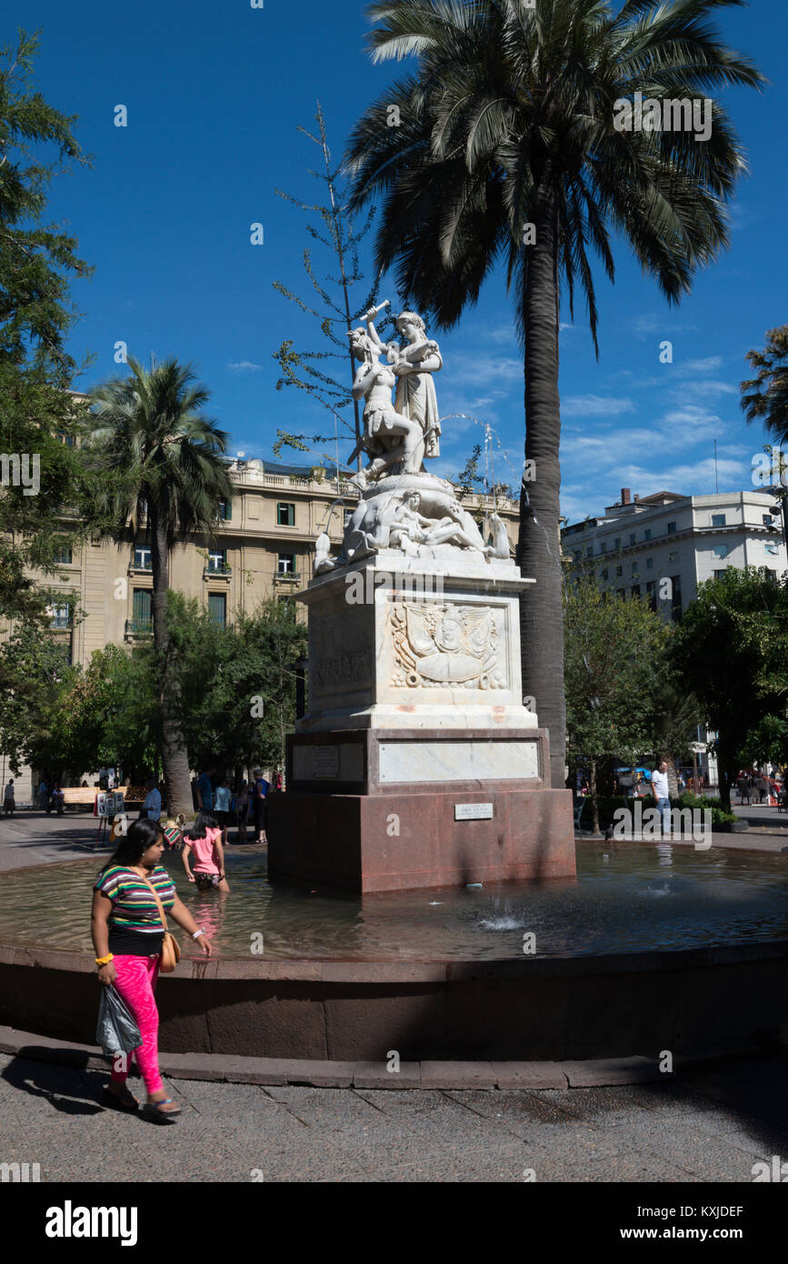 Monument to Simon Bolivar, Santiago de Chile, Chile Stock Photo