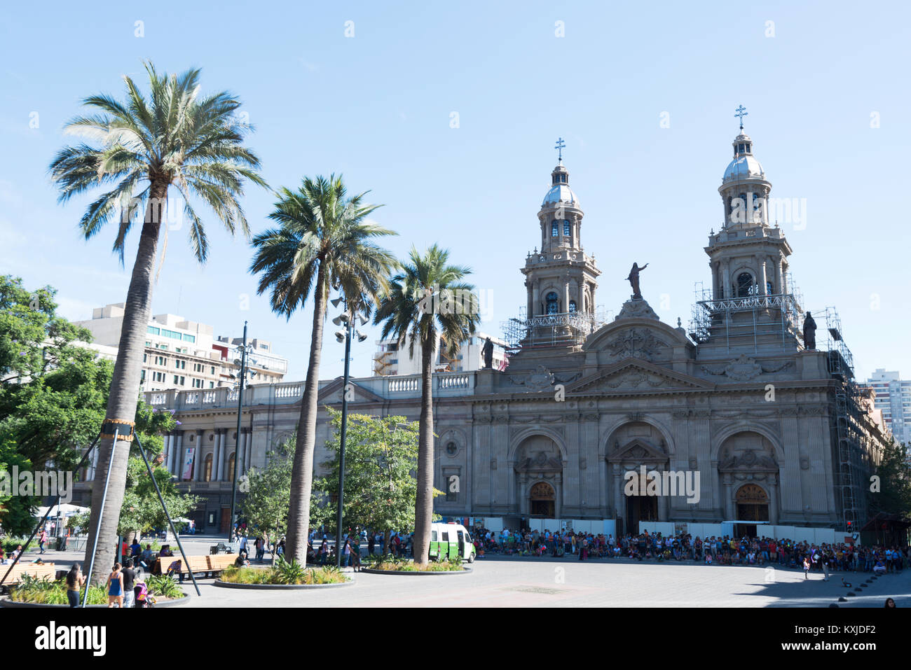 The Metropolitan Cathedral of Santiago, Santiago de Chile Stock Photo