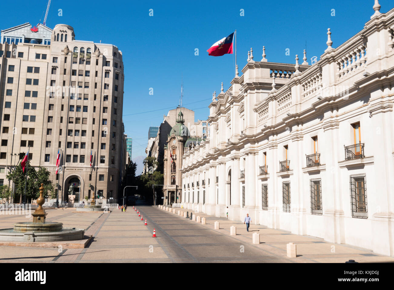 Plaza de la Constitución, Santiago de Chile Stock Photo