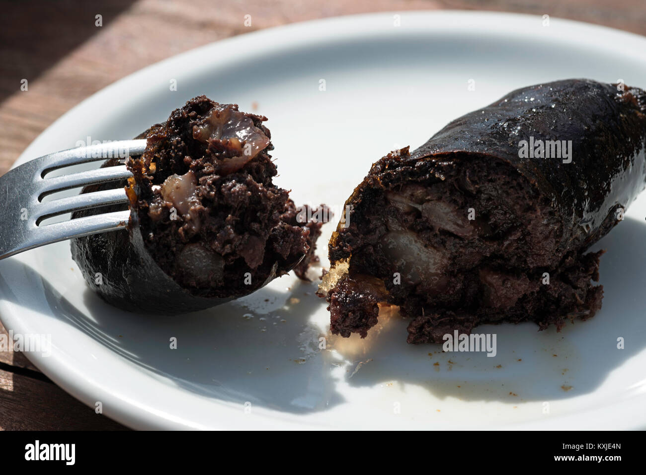 Blood sausage, Argentinian morcilla Stock Photo Alamy