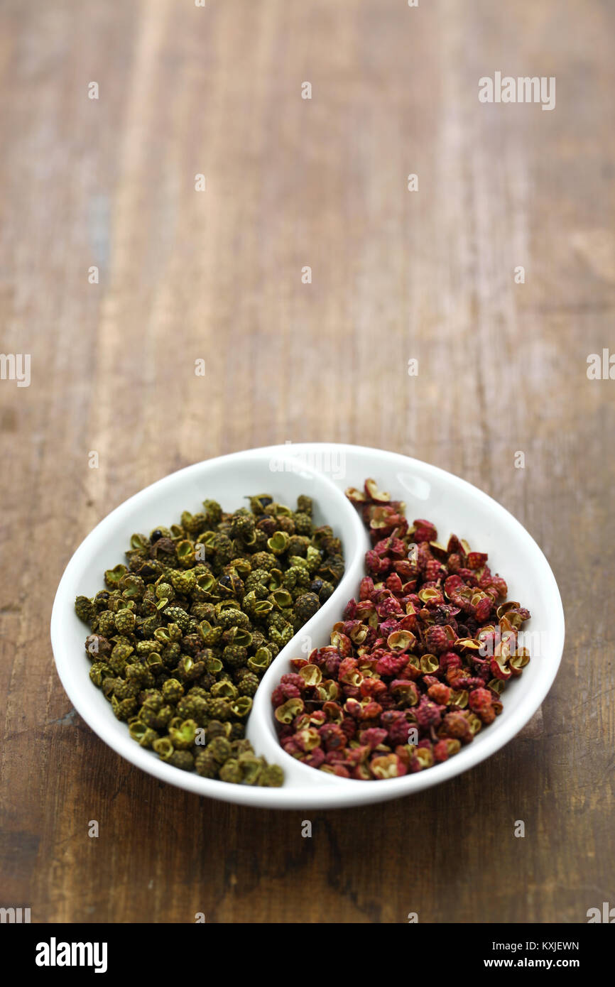 sichuan pepper, green and red Stock Photo Alamy