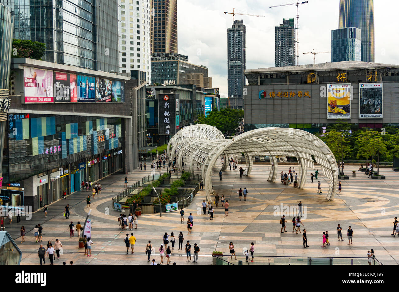 Shenzhen cultural shopping district (Haide Square) in Houhai area of Shenzhen, China Stock Photo