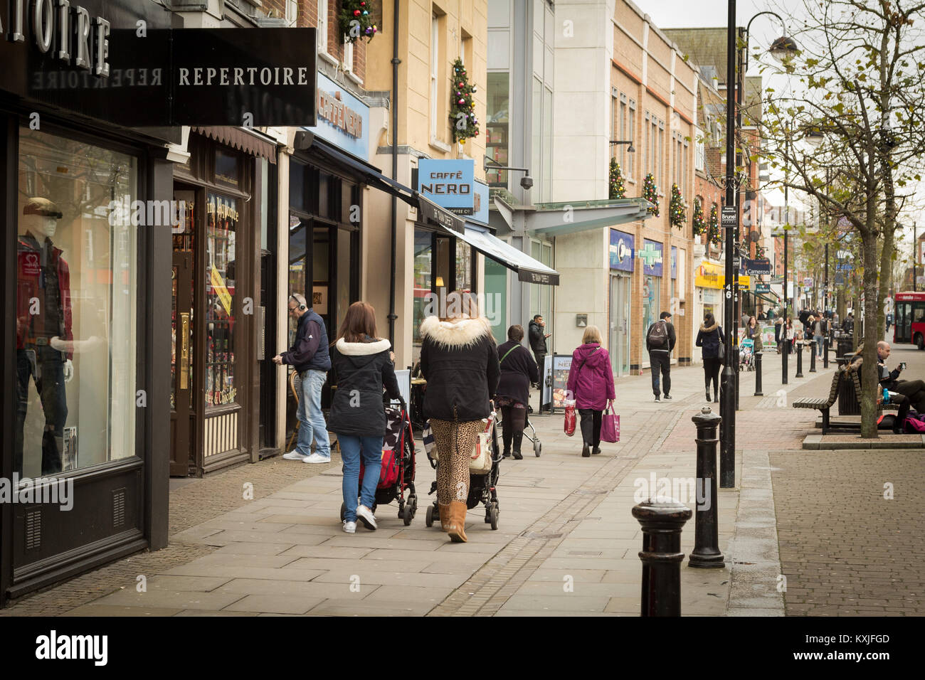 Shopping in Uxbridge, London Borough of Hillingdon, West London UK Stock Photo