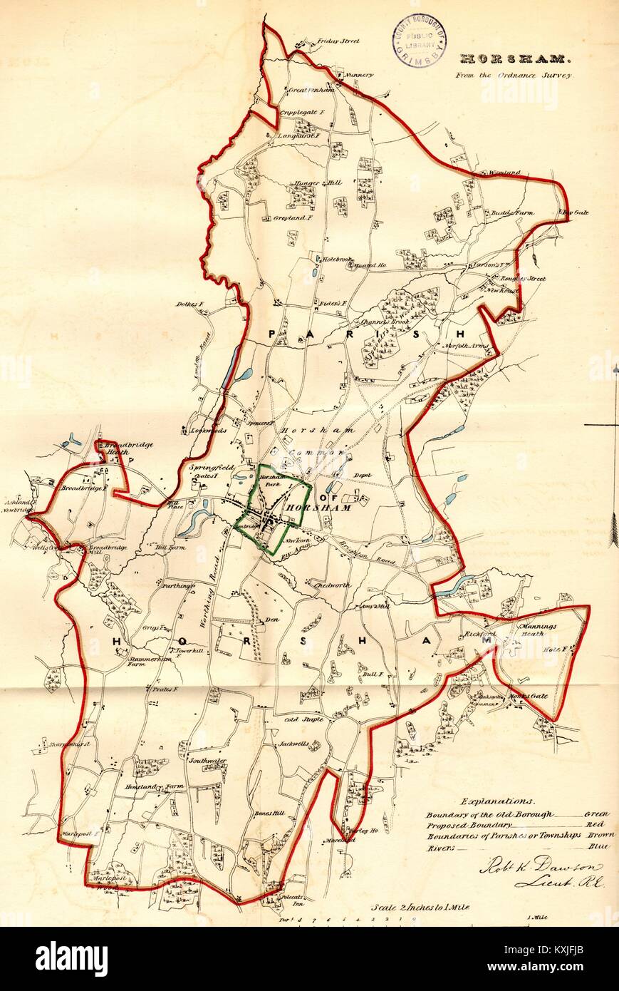 Old Street Map Of Horsham Map Of Horsham High Resolution Stock Photography And Images - Alamy
