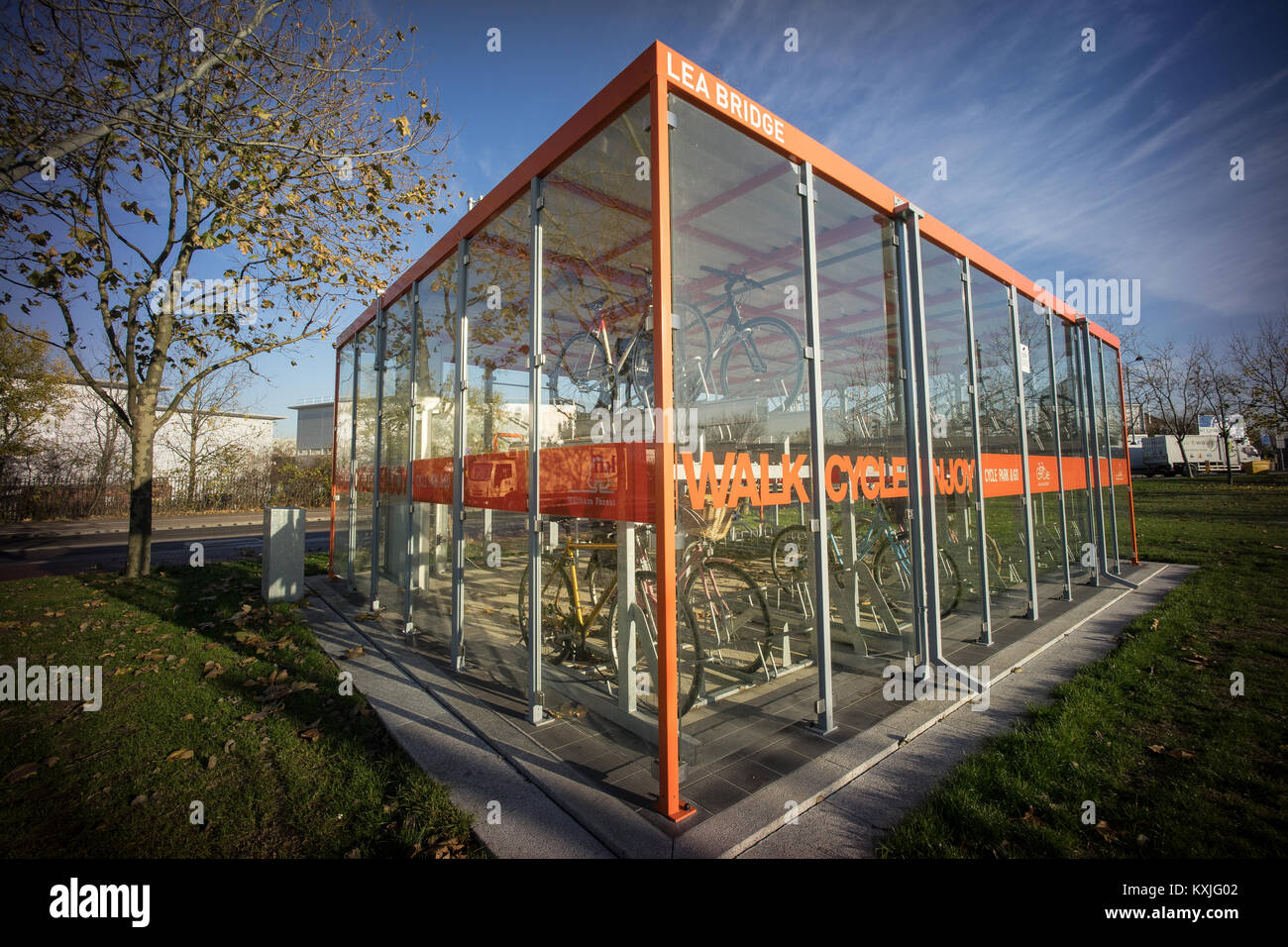 Cycle parking Waltham Forest, London UK Stock Photo Alamy