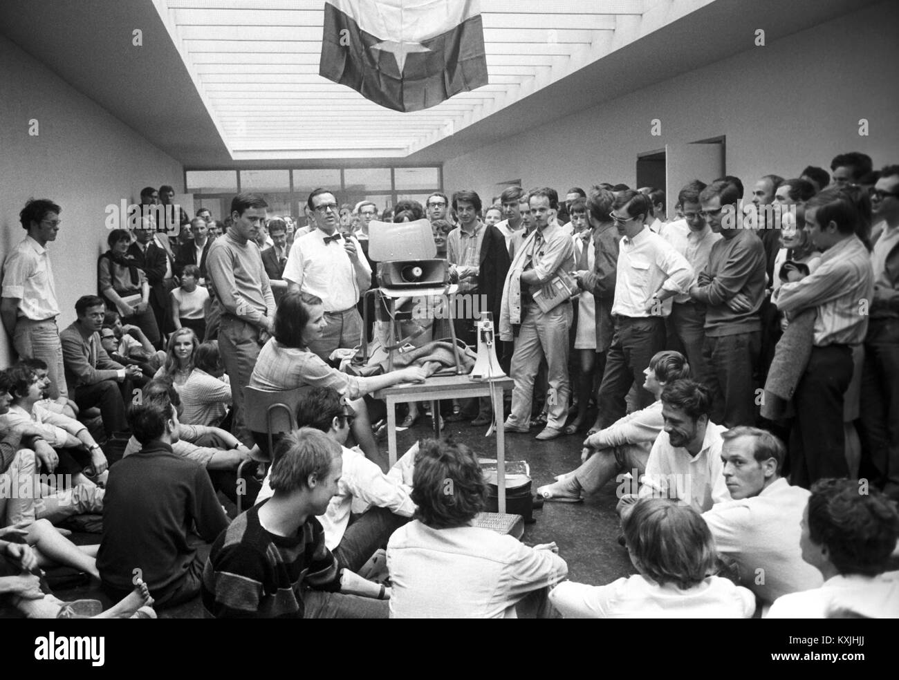 Sit-in at Free University Berlin on 28 June 1968. | usage worldwide Stock Photo