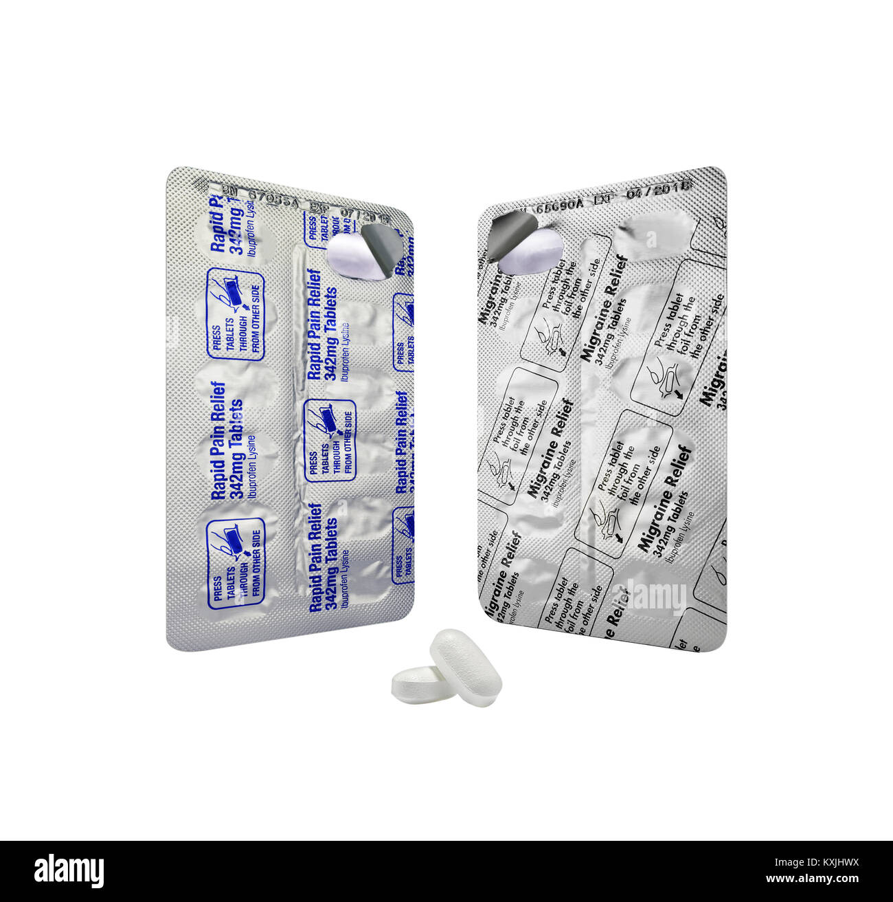 A cut out shot of two strips of tablets and a pair of tablets Stock Photo Alamy