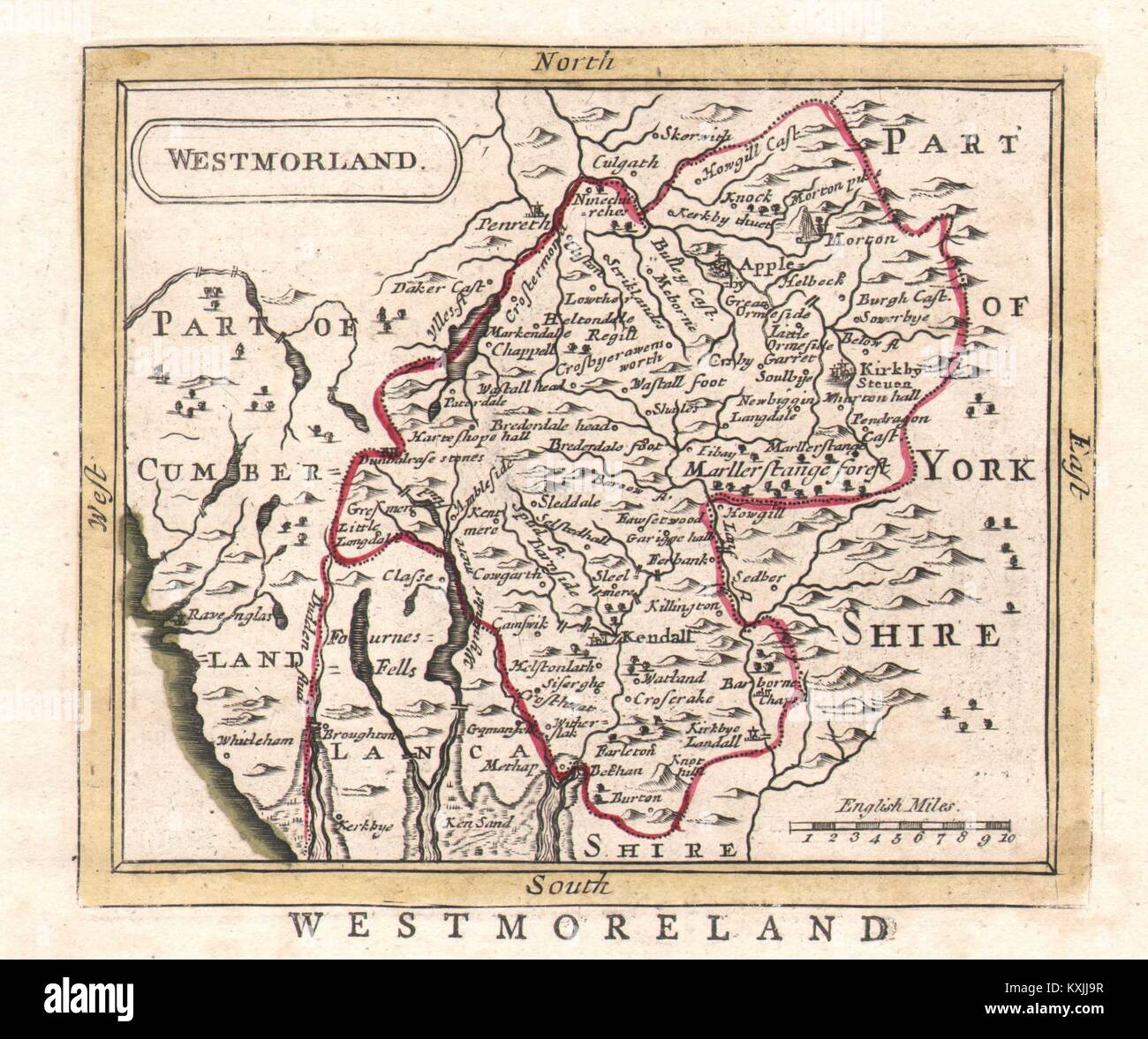 Westmorland england map hires stock photography and images Alamy